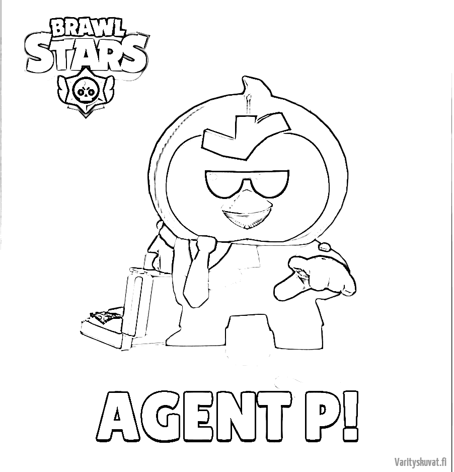 Brawl Stars Agent P | Värityskuvat / Coloring Pages kids